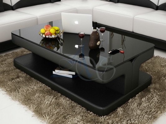 Ontwerper salontafel gestoffeerde tafel leer glas moderne tafels glas
