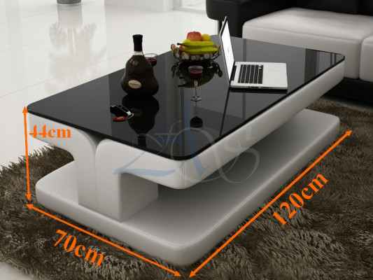 Ontwerper salontafel gestoffeerde tafel leer glas moderne tafels glas