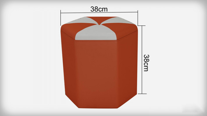 Ontwerp gestoffeerde poef voetenbankje Ottomaanse stoel Gestoffeerd Pufa FT007