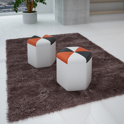 Ontwerp gestoffeerde voetenbank voetenbank Ottomaanse stoel ligstoel gestoffeerd FT004