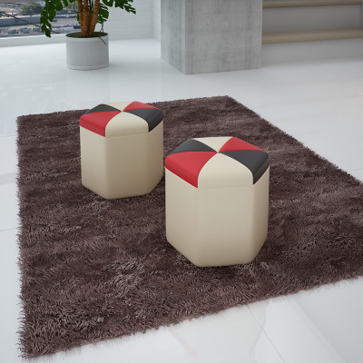 Ontwerp gestoffeerde voetenbank voetenbank Ottomaanse stoel ligstoel gestoffeerd FT004