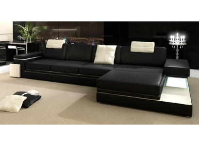 Leren bank woonlandschap XXL hoekbank Big sofa design bank designbankstel