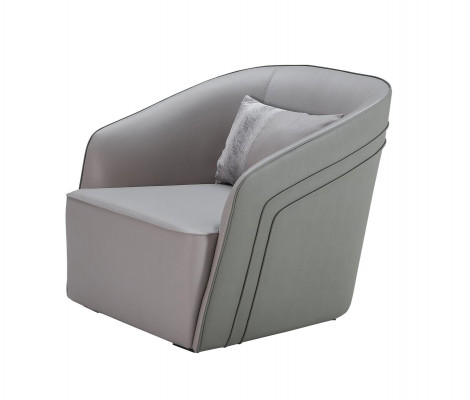 Fauteuil van leer in luxe grijs modern ontwerp nieuw creatieve meubels woonkamer tv-club.