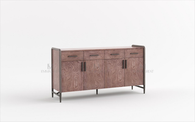 Ladenkast Dressoir Houten kast Woonkamer Houten Design Sidetable
