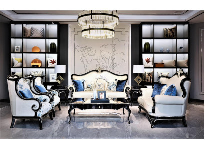 Stijlvolle sfeer Luxe bankstel 3+2+1+1 in tijdloos design