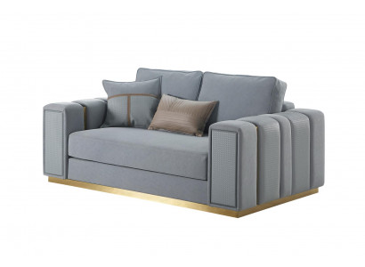 Bankstel 2-zits woonkamer Modern design Bank Blauw Textiel Meubels Lichtblauw