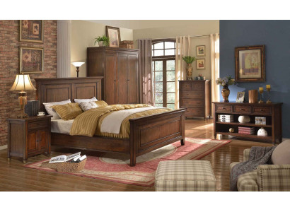 Bed Nachtkastje Kledingkast 7-delig Slaapkamer Design Luxe Set Bedsets