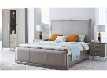 Bed Nachtkastje Commode 4-delige Slaapkamer Decor Set Design Modern Luxe