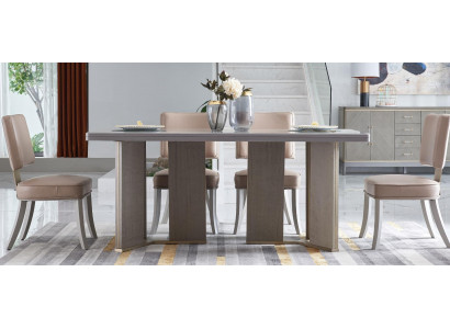Designer meubels houten tafel zit eetkamer 6x stoelen 7-delig set stel nieuw