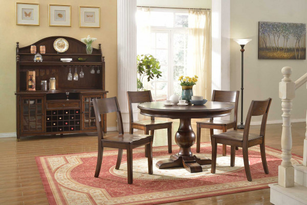 Eetkamer compleet set tafel dressoir 4x stoel set 7-delig. Eettafel hout nieuw