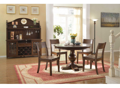 Eetkamer compleet set tafel dressoir 4x stoel set 7-delig. Eettafel hout nieuw