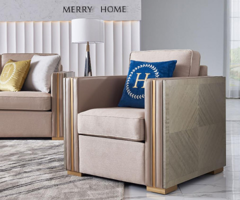 Designer bank zitkussen 3+1 zits beige roestvrijstalen set bank fluweel nieuw