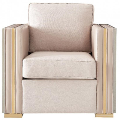 Designer bank zitkussen 3+1 zits beige roestvrijstalen set bank fluweel nieuw