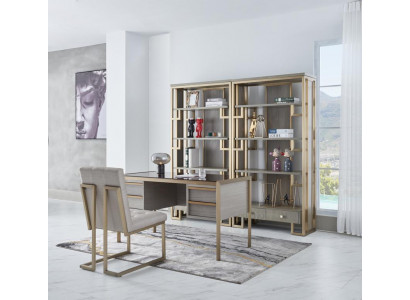 Hoogwaardige design kantoorinrichting stijl meubels tafel stoel vitrine 4-delig.