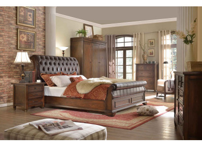 Slaapkamer Bed Nachtkastjes 3-delige set Luxe Bedden Hout Tweepersoonsbed Nieuw