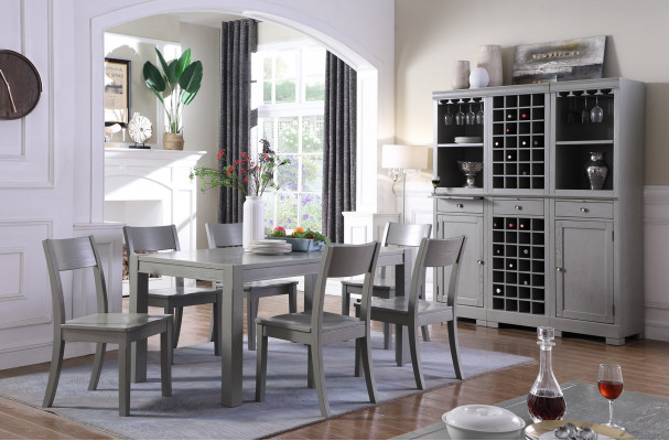 Designer meubels houten tafel stoelen eetkamer 6x stoelen 7-delige set meubelgroep