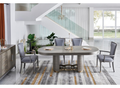 Ontwerpstoelset 6x luxe stoelen zitkussen groep fauteuilset compleet nieuw