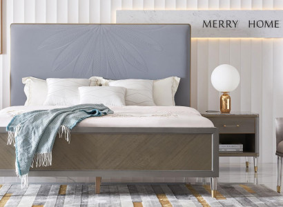 Bed 2x Nightstand 3-piece Bedroom Set Design Decor Modern Luxury Beds