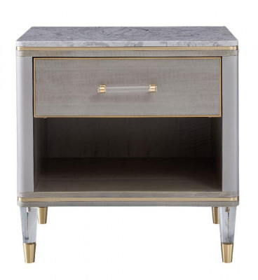 Bed 2x Nightstand 3-piece Bedroom Set Design Decor Modern Luxury Beds
