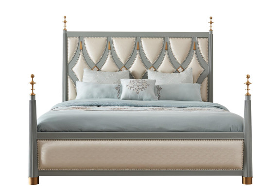 Luxe meubels slaapkamer hotelbedden Royal Gold bed houten bed 180x200cm