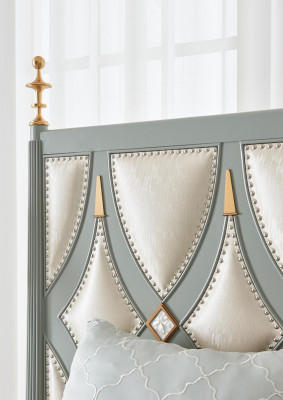 Luxe meubels slaapkamer hotelbedden Royal Gold bed houten bed 180x200cm