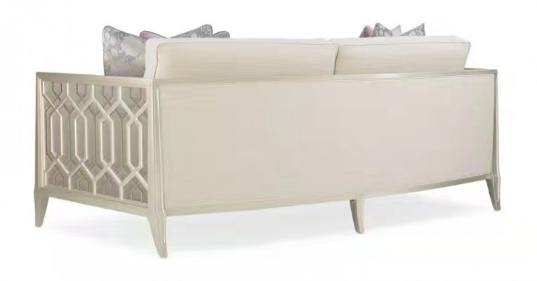 Moderne 3-zits design bank bank gestoffeerd banken stof textiel driezitter