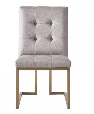 Designer eetkamerstoelset van metaal en textiel, 6x loungestoelen.