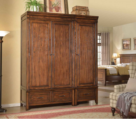 Kast 2x kledingkast Houten kast Massief bruin Houten kasten Slaapkamer