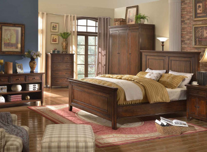 Bed + 2x Nachtkastje 3-delig Slaapkamer Set Designer Luxe Slaapkamer Sets