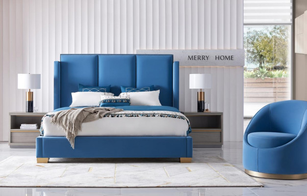 Slaapkamer Luxe Bed Meubelen 2x Nachtkastje Set Bedden Dubai hotel meubels