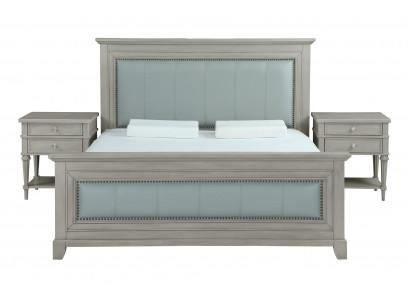 Slaapkamer Bed Nachtkastjes 3-delige Set Design Luxe Bedden Hout Tweepersoonsbed Nieuw