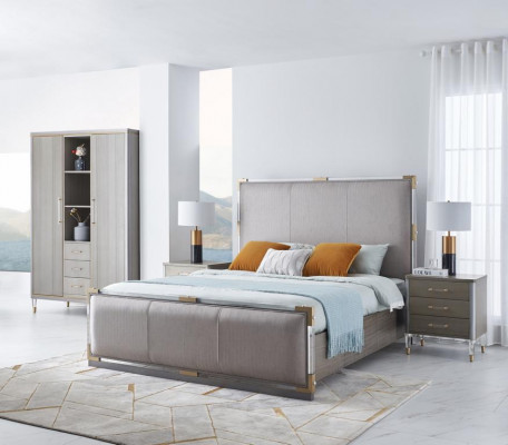 Luxe slaapkamerbedden, tweepersoonsbedden van hout van 180x200cm in Dubai hotel.