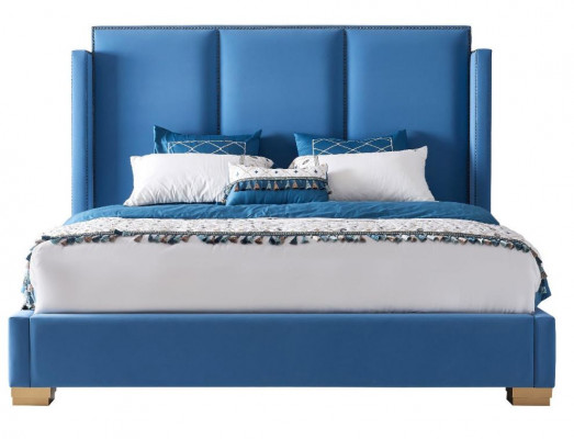 Bed leder 2x nachtkastje 3-delig Slaapkamer set meubels Moderne luxe