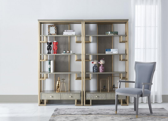 Ontwerper Vitrinekast 2x Houten kast Kasten Woonkamerrekken