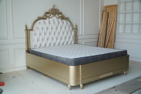 Chesterfield houten tweepersoonsbed bedontwerp gestoffeerd bed huwelijks slaapkamer 180x200