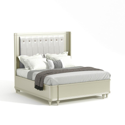 Bed met luxe design 180 x 200 cm stofbedden leer Moderne slaapkamer