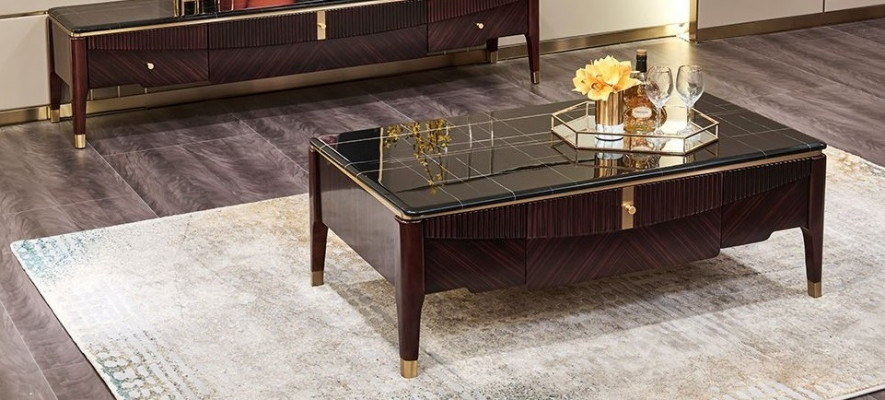 Salontafel hout tafel bijzettafel bank tafels marmer woonkamer design meubels.