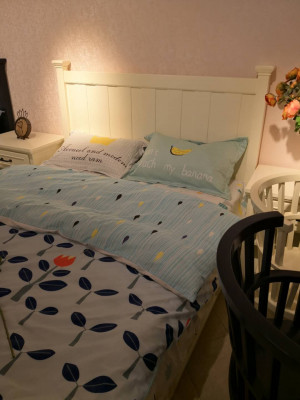 Klassiek tweepersoons bed Houten bed Landelijke stijl Echt hout