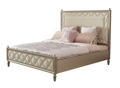 Klassiek bed Tweepersoonsbed Designer Leer Hotel Beklede Bedden Textiel Huwelijk