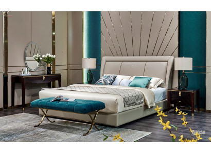 Bedden Bedden Bekleding Dubbel Huwelijk Luxe Leder Moderne Designer Slaapkamermeubels