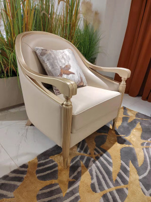 Fauteuil Italiaanse stijl meubels inrichting meubels houten stoel éénpersoons koninklijk