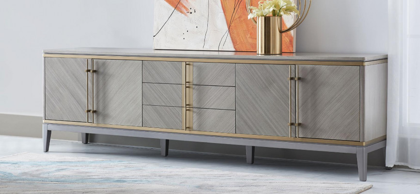 Ontwerp dressoir decoratie zijbord lage kast kast woonkamerrek