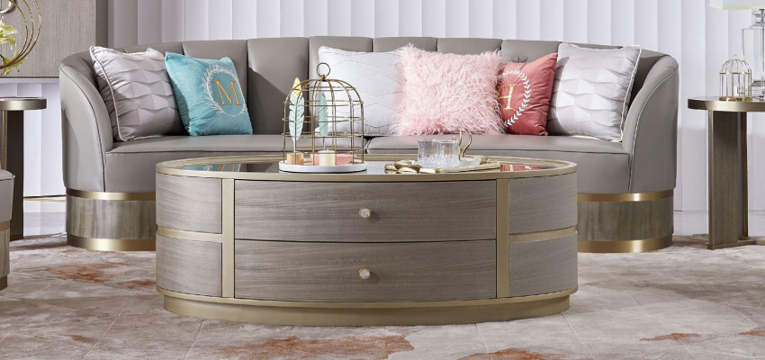 Moderne salontafel Tafelbank-designtafels Deco hout woonkamer Bijzettafel