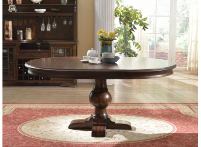 Ronde eettafel van hout voor de eet- en woonkamer