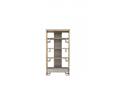 Luxe roestvrijstalen vitrinekast houten designer kast vitrine rek kasten
