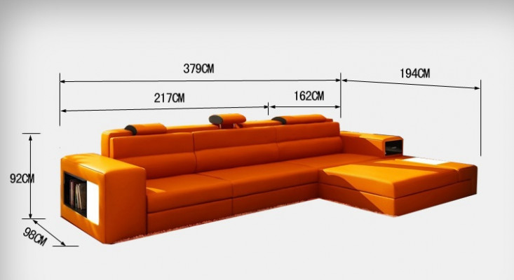 Leren bank Bank Woonkamer hoekbank Hoekbank Ontwerp Modern Bank B2006B
