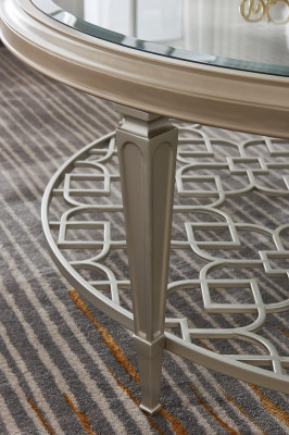 Salontafel Bijzettafel Glazen tafel Woonkamer Designtafel Meubels Rond