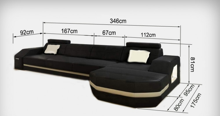 Elegante zwarte hoekbank in L-vorm Stijlvol meubilair voor uw huis.