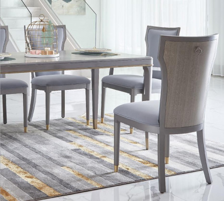 Luxe ontwerp gestoffeerde stoel stoelen kantoorstoel kantoor eetkamer houten meubilair