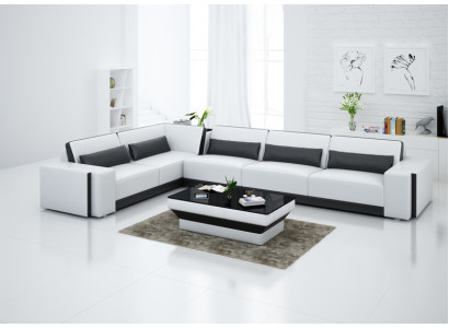 Lederen bankstel Hoekbank Woonlandschap Modern Hoekbank Ontwerp Garnituur Bank